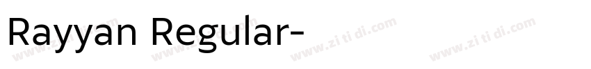 Rayyan Regular字体转换